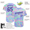 Custom 3D Pattern Design Abstract Trendy Holographic Vaporwave Style Authentic Baseball Jersey