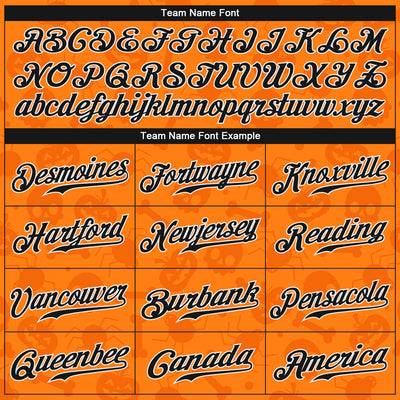 Custom 3D Pattern Halloween Pumpkins Skulls Candies Spiders Authentic Baseball Jersey