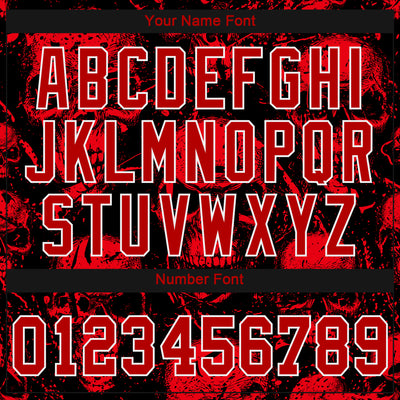 Custom 3D Pattern Halloween Skulls Authentic Baseball Jersey