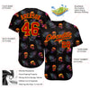 Custom 3D Pattern Halloween Skulls And Palm Leaves Authentic Baseball Jersey