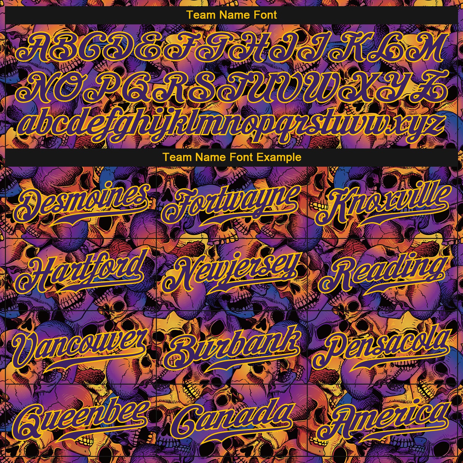 Custom 3D Pattern Halloween Skulls Authentic Baseball Jersey