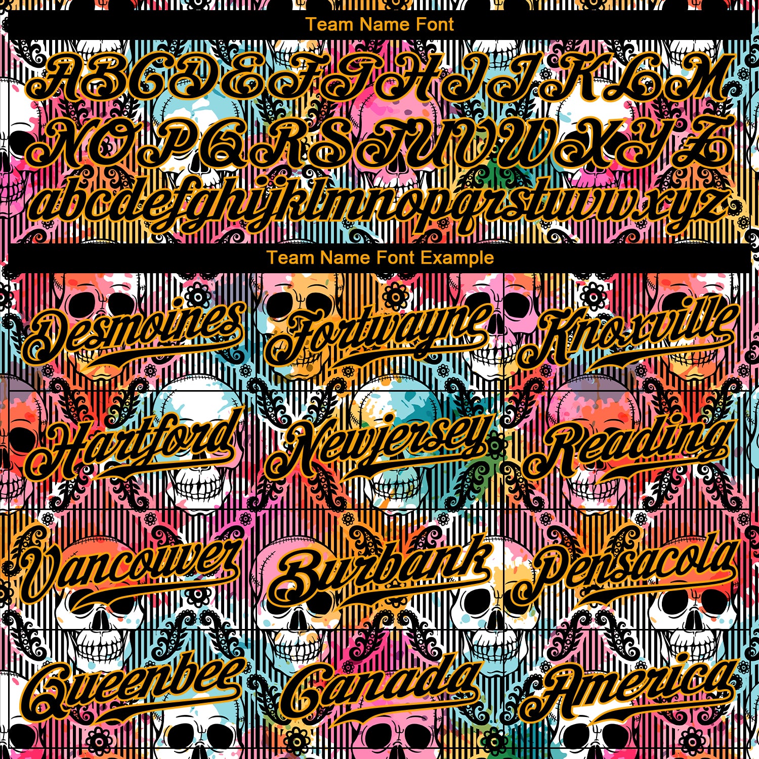 Custom 3D Pattern Halloween Skulls Authentic Baseball Jersey