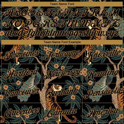 Custom Stitched Black Black-Old Gold 3D Pattern Design Tiger And Peacock Sports Pullover Sweatshirt Hoodie