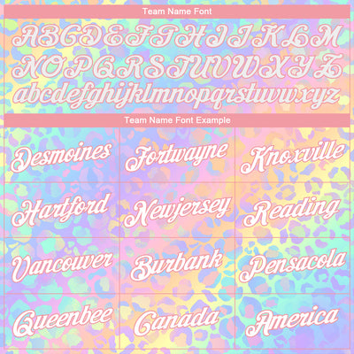 Custom Stitched Light Pink White 3D Pattern Design Leopard Sports Pullover Sweatshirt Hoodie