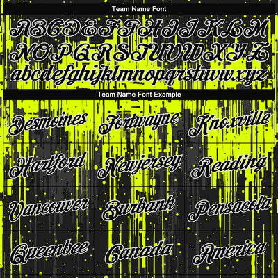 Custom Stitched Neon Green Black-White 3D Pattern Design Dripping Splatter Art Sports Pullover Sweatshirt Hoodie