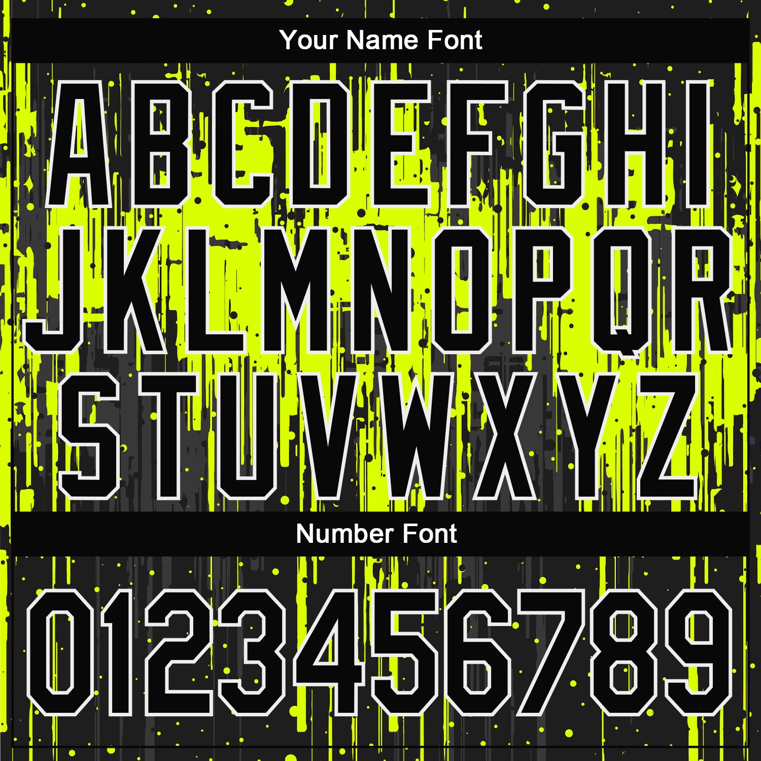 Custom Stitched Neon Green Black-White 3D Pattern Design Dripping Splatter Art Sports Pullover Sweatshirt Hoodie