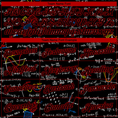Custom Stitched Black Black Red-White 3D Pattern Design Math Sports Pullover Sweatshirt Hoodie