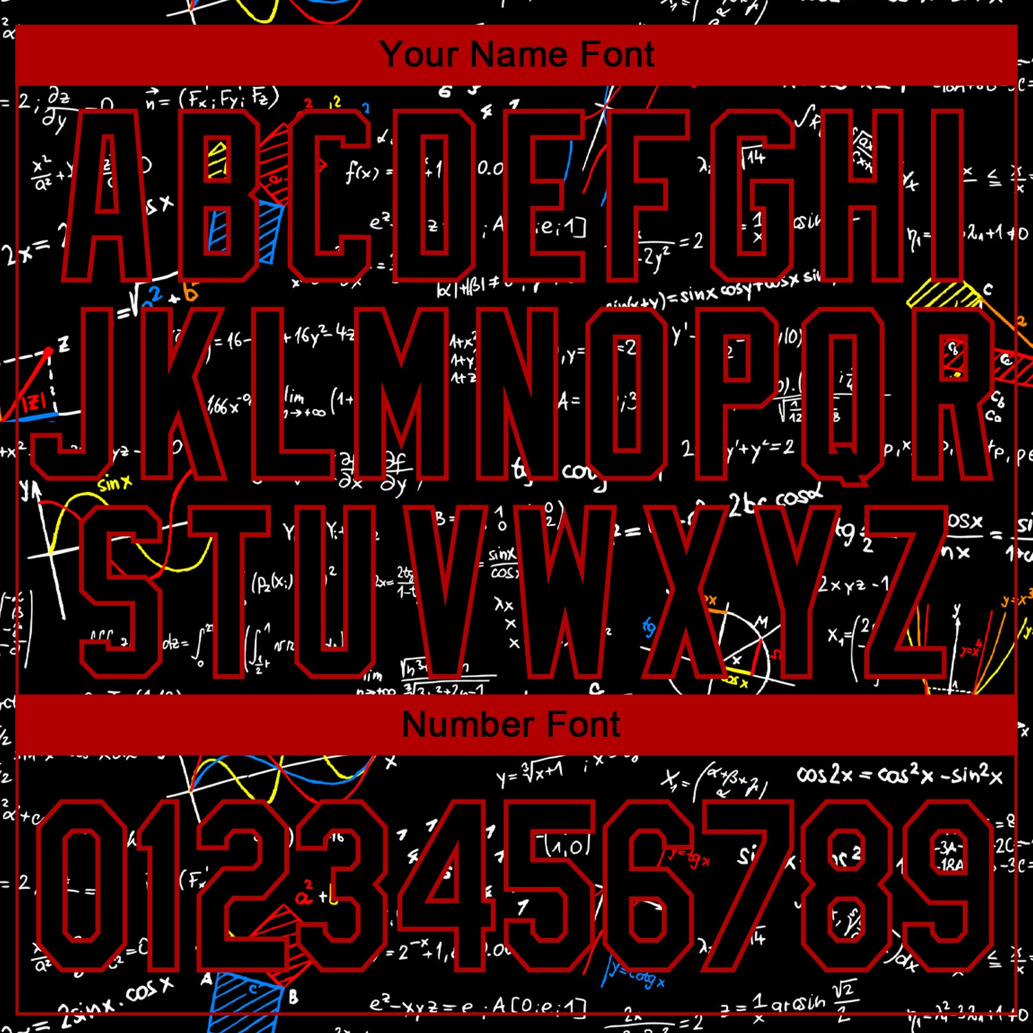 Custom Stitched Black Black Red-White 3D Pattern Design Math Sports Pullover Sweatshirt Hoodie