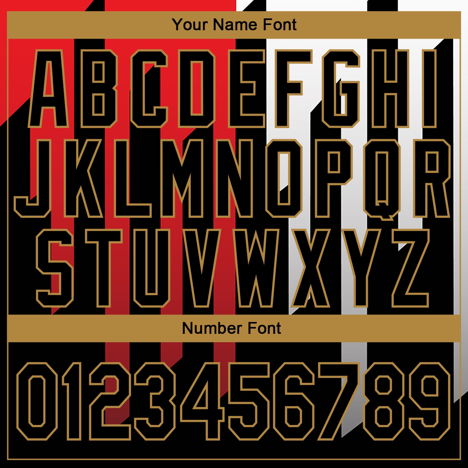 Custom Stitched Red Black Old Gold-White 3D Pattern Design Sports Pullover Sweatshirt Hoodie