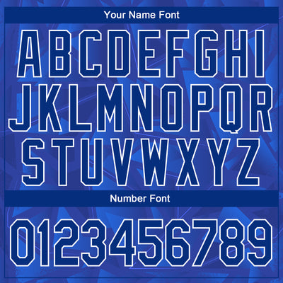 Custom Stitched Royal Roayl Navy-White 3D Pattern Design Sports Pullover Sweatshirt Hoodie