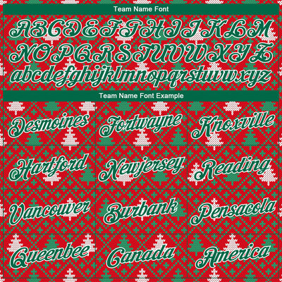 Custom Stitched Red Kelly Green-White 3D Christmas Trees Sports Pullover Sweatshirt Hoodie