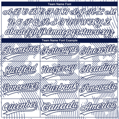 Custom White White-Navy 3D Pattern Design Authentic Baseball Jersey