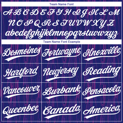 Custom Purple White 3D Pattern Design Authentic Baseball Jersey