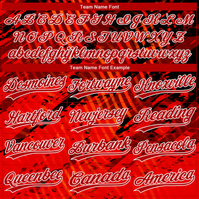 Custom Black Red-White 3D Pattern Design Authentic Baseball Jersey