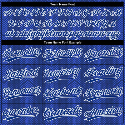 Custom Royal Royal-Navy 3D Pattern Design Authentic Baseball Jersey