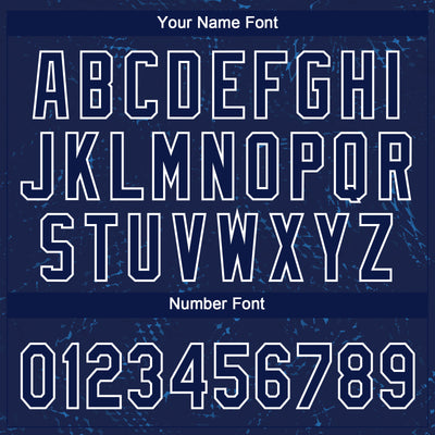 Custom Navy Navy-Black 3D Pattern Design Authentic Baseball Jersey