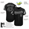 Custom Black Black-Camo 3D Pattern Design Authentic Baseball Jersey