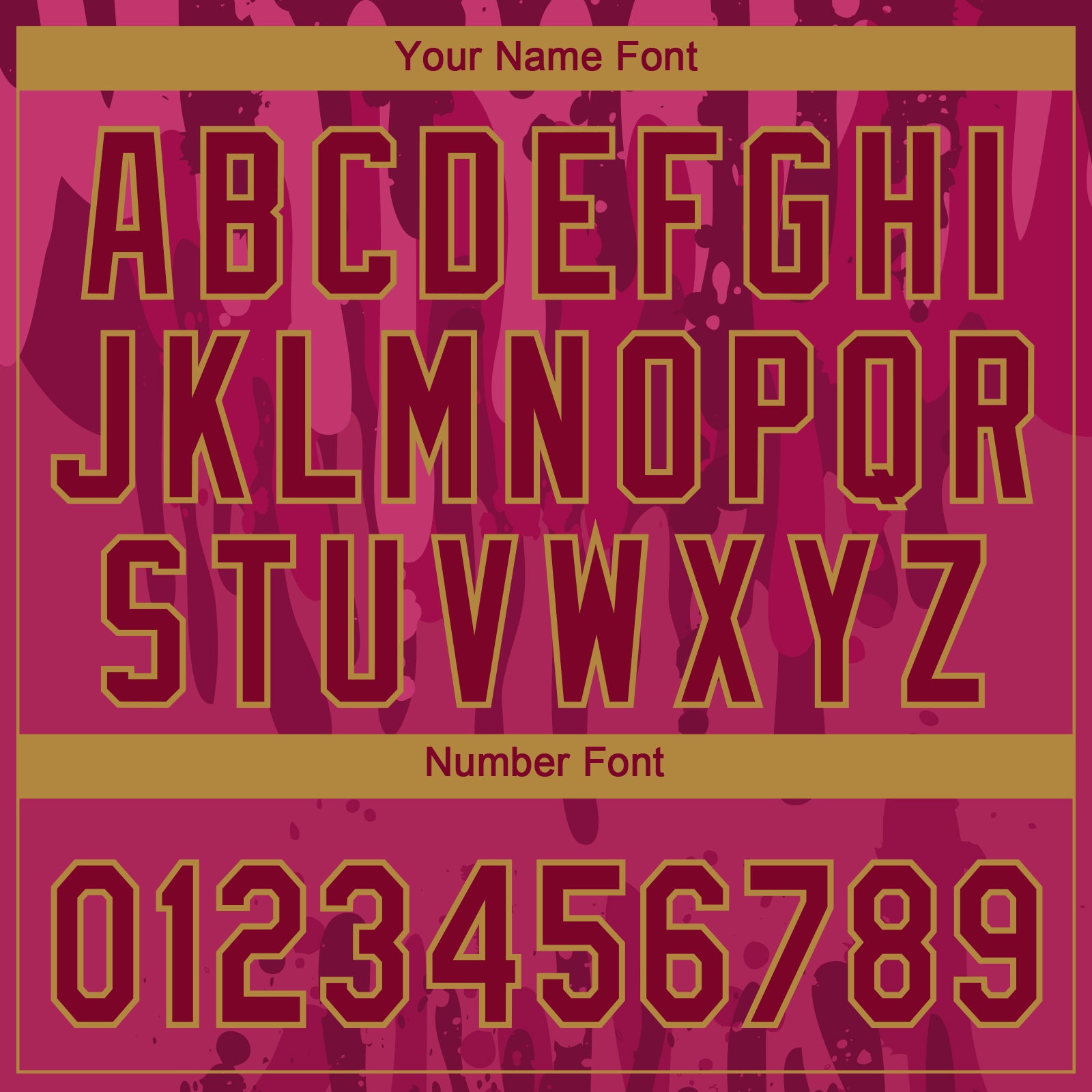 Custom Crimson Crimson-Old Gold 3D Pattern Design Authentic Baseball Jersey