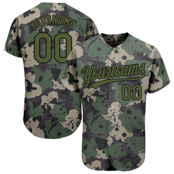 green camo baseball jersey