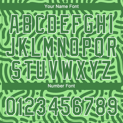 Custom Neon Green Kelly Green-White 3D Pattern Design Authentic Baseball Jersey