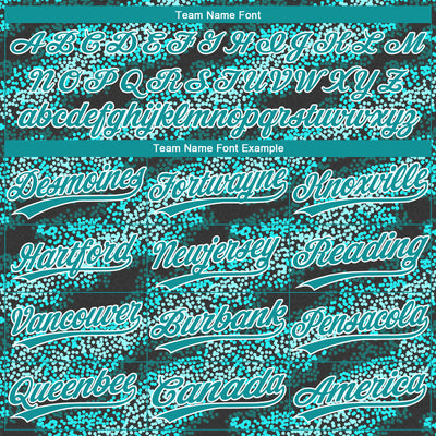 Custom Teal Teal-Black 3D Pattern Design Authentic Baseball Jersey