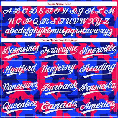 Custom Camo White-Royal 3D Pattern Design Authentic Salute To Service Baseball Jersey