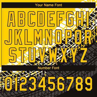 Custom Gold Gold-Black 3D Pattern Design Authentic Baseball Jersey