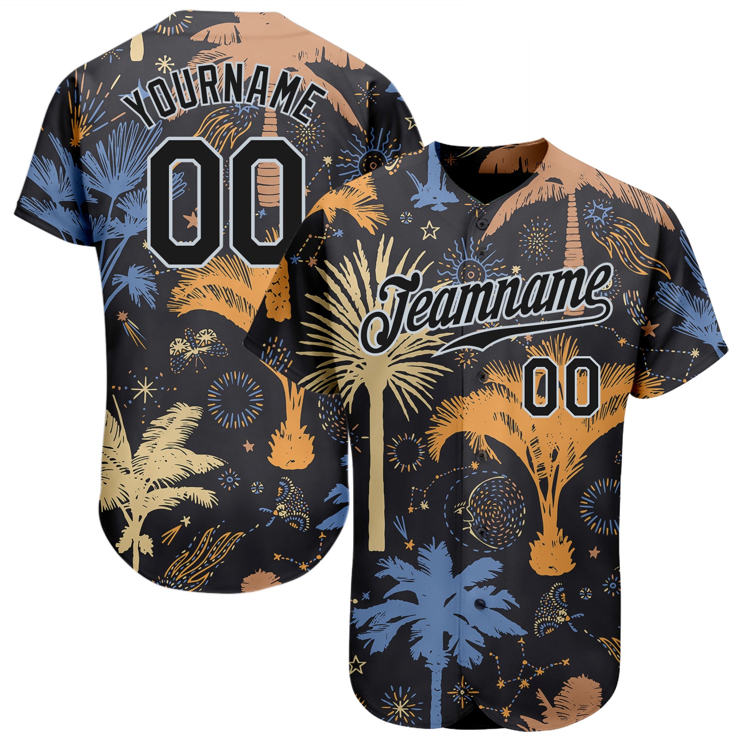 Custom Pink Baseball Jersey Lakes Blue-Black 3D Miami Palm Trees City  Edition Authentic - FansIdea