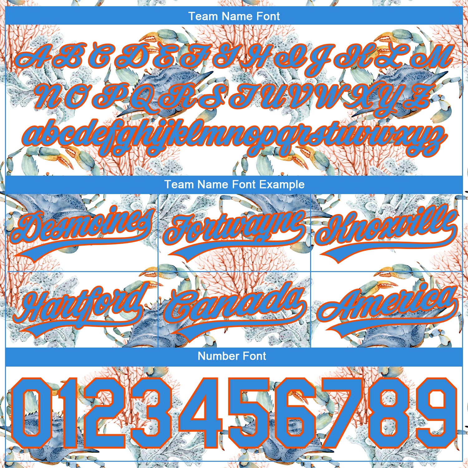 Custom White Powder Blue-Orange 3D Pattern Coral And Crab Authentic Basketball Shorts