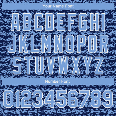 Custom Navy Light Blue-White Authentic City Edition Basketball Jersey