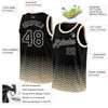 Custom Black Cream Fade Fashion Authentic City Edition Basketball Jersey