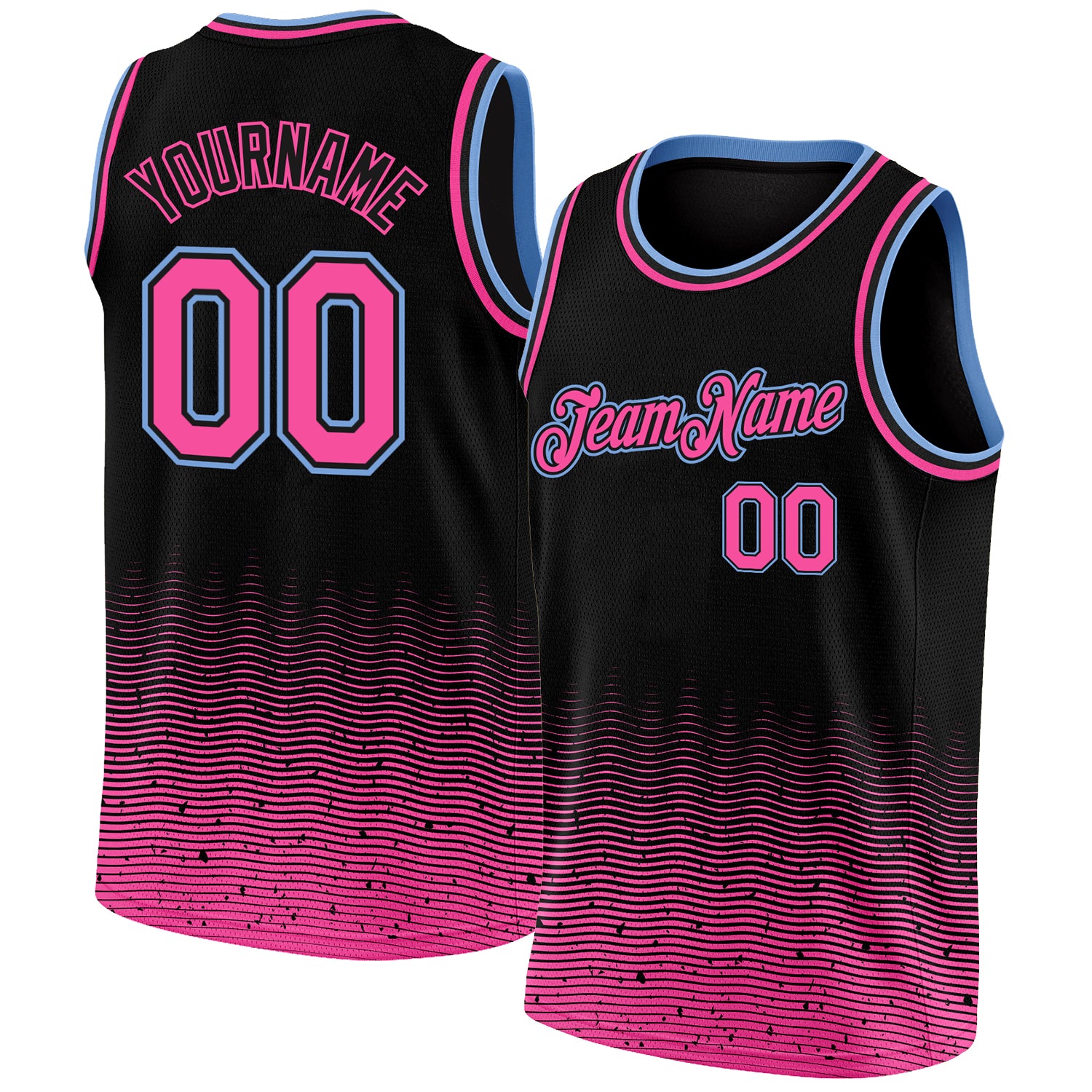 Custom Pink Basketball Jersey  Custom basketball, Black pink, Pink  basketball