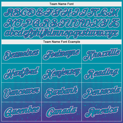 Custom Teal Purple-White Fade Fashion Authentic City Edition Basketball Jersey