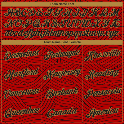 Custom Red Black-Old Gold Authentic City Edition Basketball Jersey