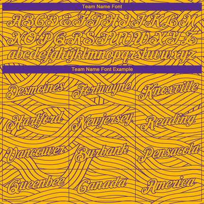 Custom Gold Purple Authentic City Edition Basketball Jersey