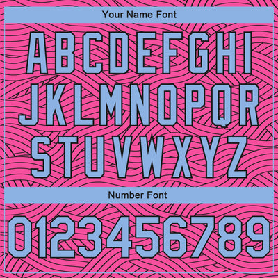 Custom Pink Light Blue-Black Authentic City Edition Basketball Jersey