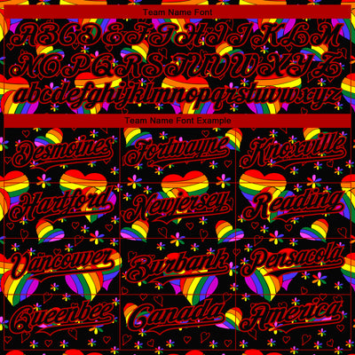 Custom Rainbow For Pride Month Love Is Love LGBT 3D Authentic Baseball Jersey