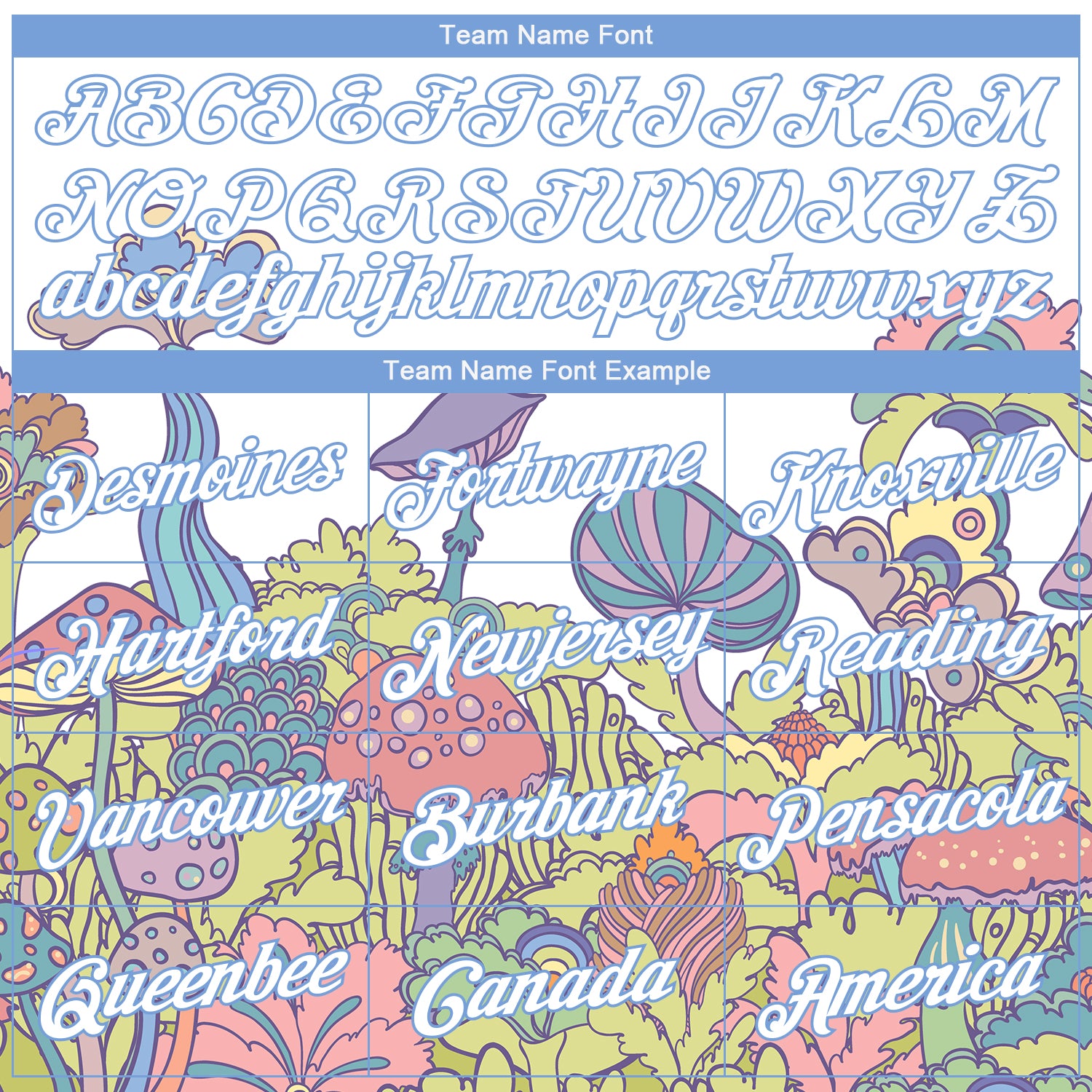 Custom White Light Blue 3D Pattern Design Colorful Flowers And Mushrooms Psychedelic Hallucination Performance T-Shirt