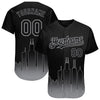 Custom Black Gray 3D Chicago City Edition Fade Fashion Authentic Baseball Jersey