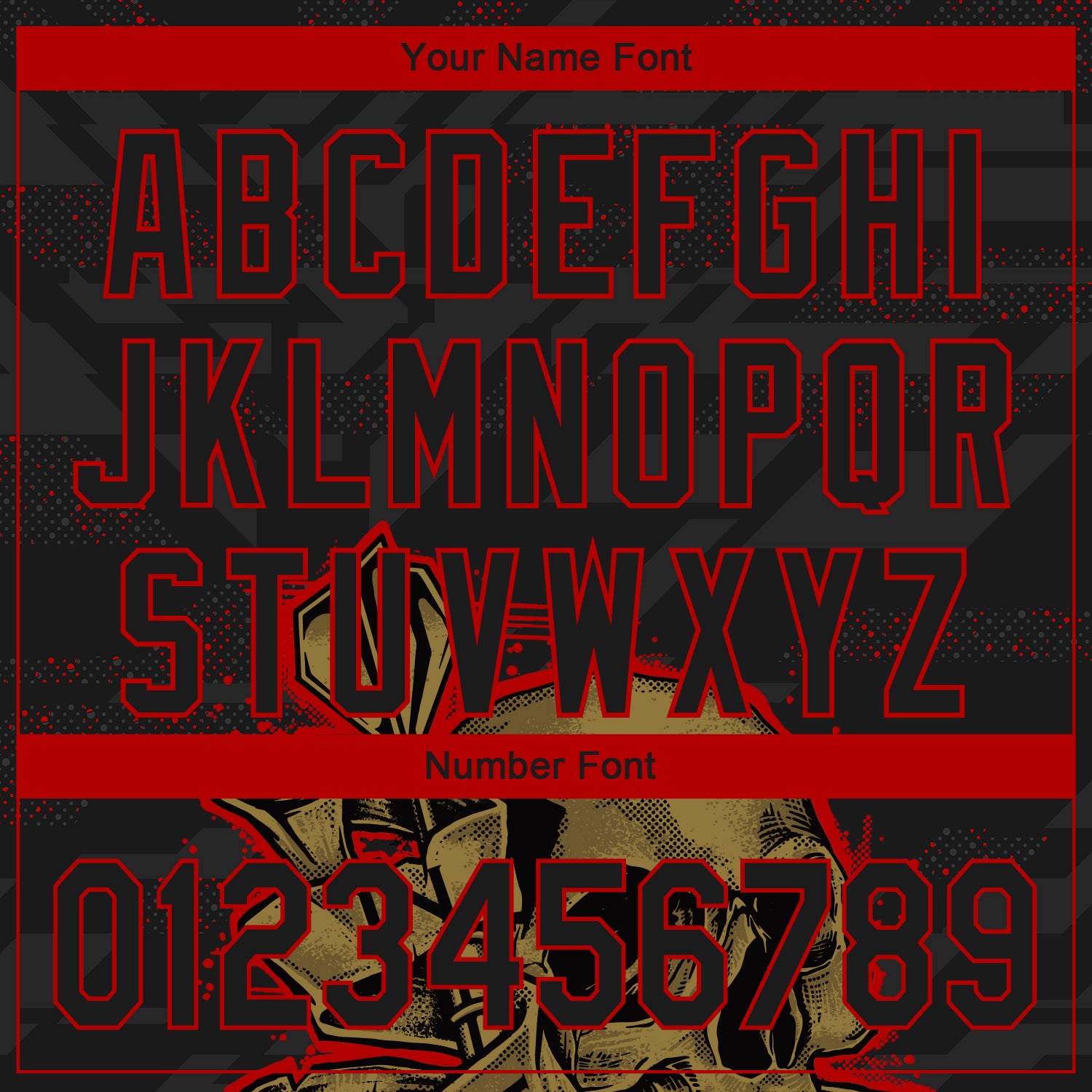 Custom Black Red-Old Gold 3D Pattern Design In Dart We Trust Authentic Baseball Jersey