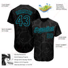 Custom Black Lakes Blue 3D Pattern Design Bowling Ball Authentic Baseball Jersey