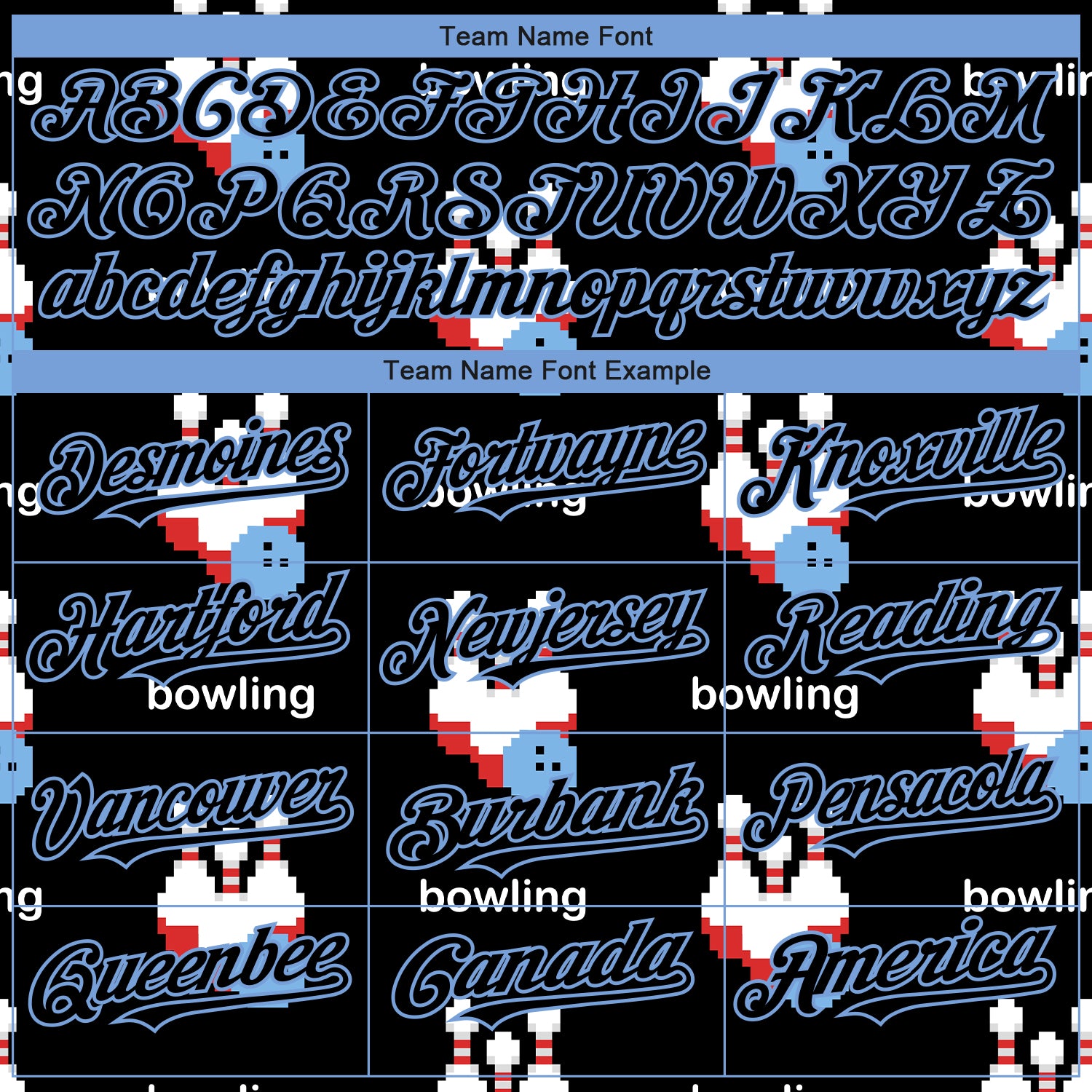 Custom Black Light Blue 3D Pattern Design Bowling Authentic Baseball Jersey