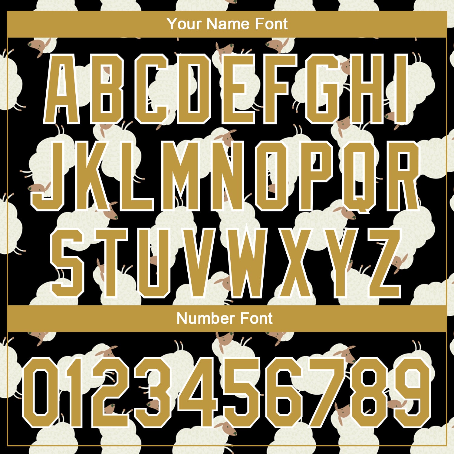 Custom Black Old Gold-White 3D Pattern Design Goat Authentic Baseball Jersey