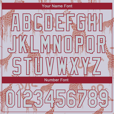 Custom Gray Silver-Cardinal 3D Pattern Design Giraffe And Snake Authentic Baseball Jersey