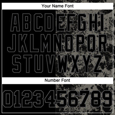 Custom Black Steel Gray 3D Skull Fashion Authentic Baseball Jersey