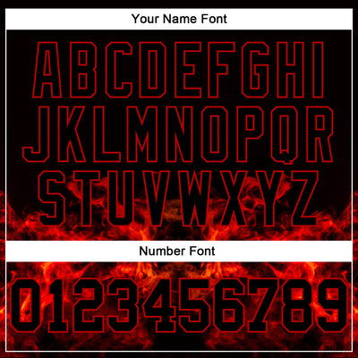 Custom Stitched Black Red 3D Skull Fashion Flame Sports Pullover Sweatshirt Hoodie