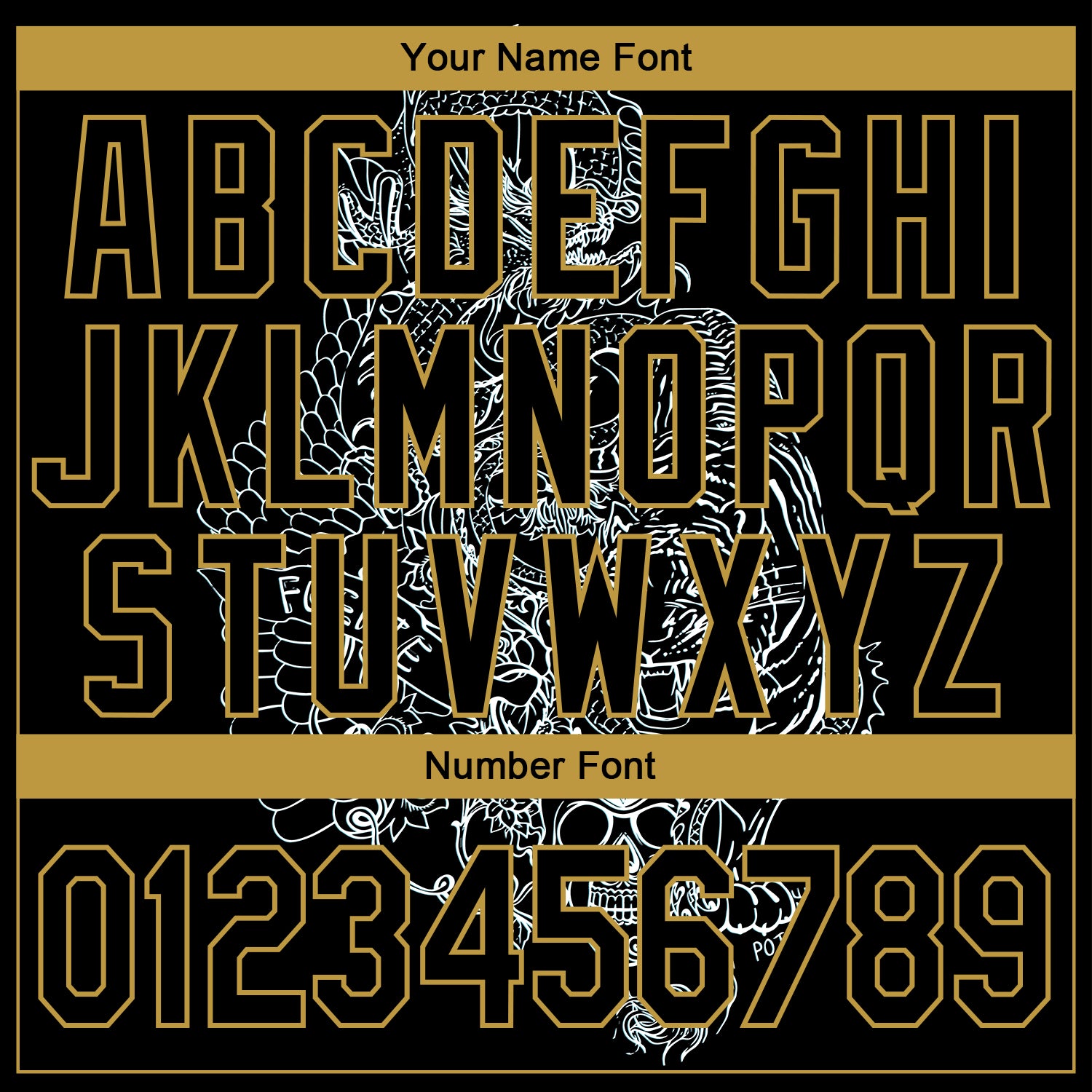 Custom Stitched Black Old Gold 3D Pattern Design Tiger And Skull Sports Pullover Sweatshirt Hoodie