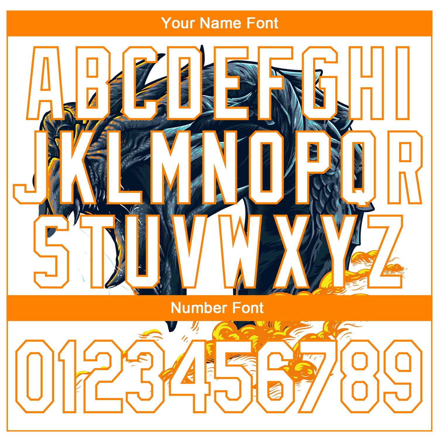 Custom Stitched White Bay Orange 3D Pattern Design Fire Dragon Sports Pullover Sweatshirt Hoodie