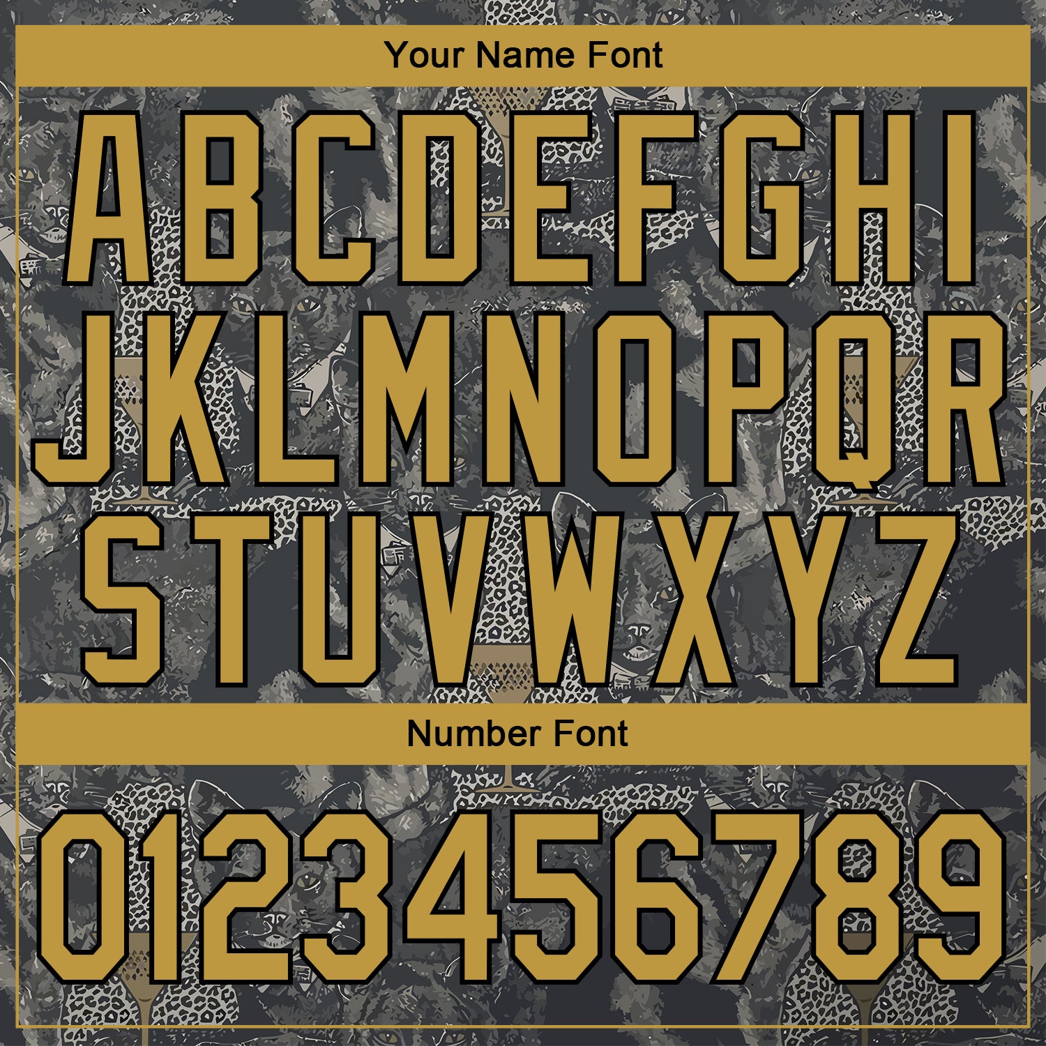 Custom Stitched Steel Gray Old Gold-Black 3D Pattern Design Cat Sports Pullover Sweatshirt Hoodie