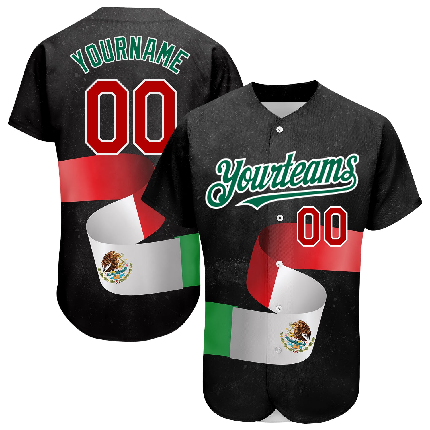 black mexico baseball jersey